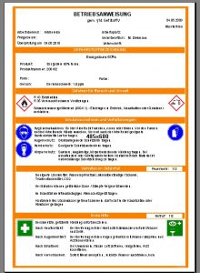 Betriebsanweisung