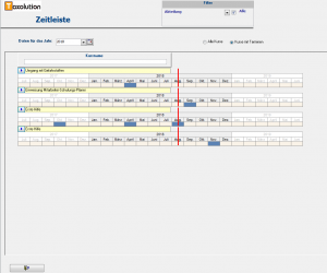 Beispiel der Übersicht Zeitleiste
